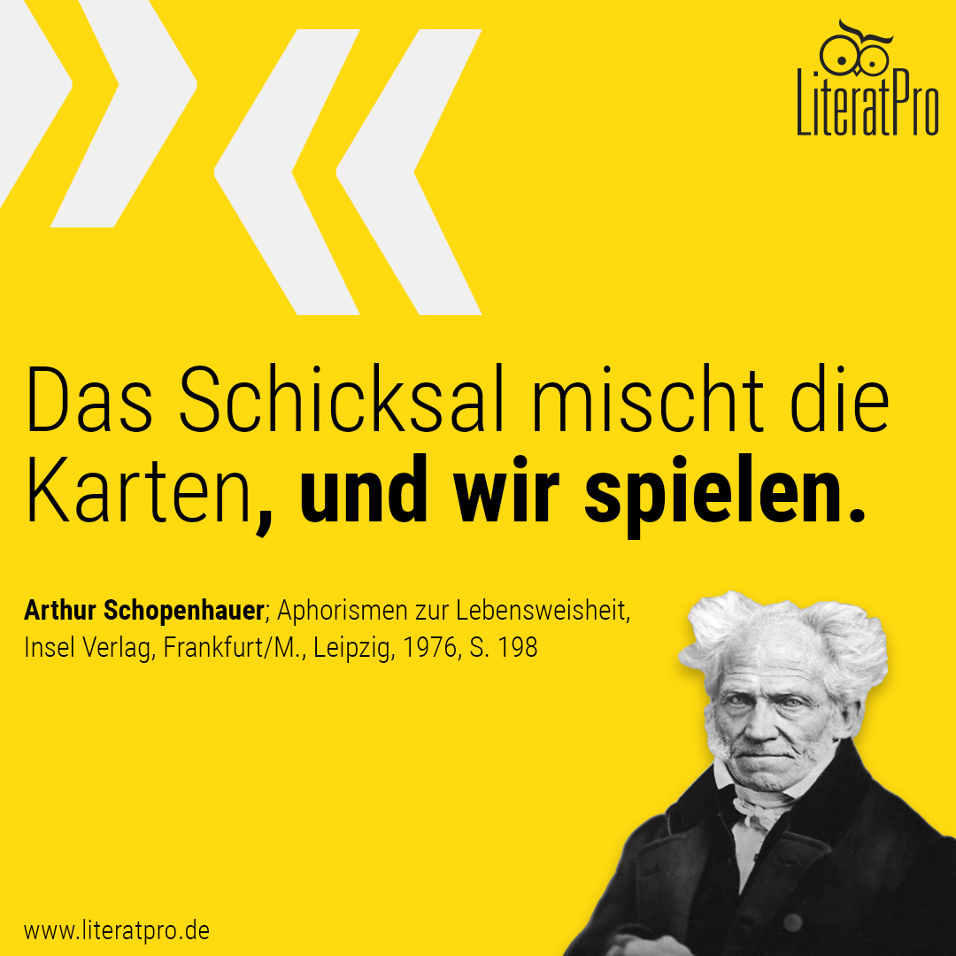 Spruch über das Leben von Arthur Schopenhauer