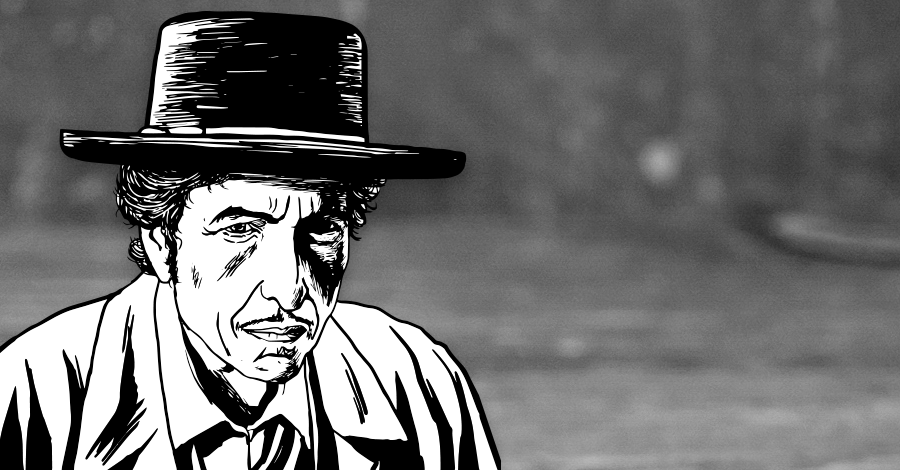 Bild einer Bob Dylan Illustration 2016