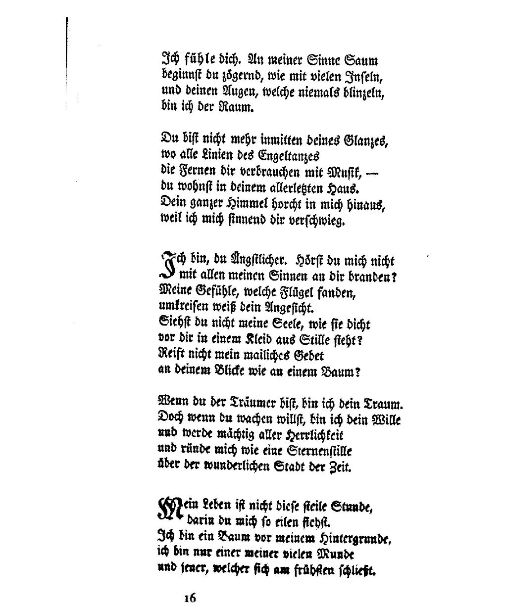 Ich bin, du Ängstlicher Rainer Maria Rilke LiteratPro