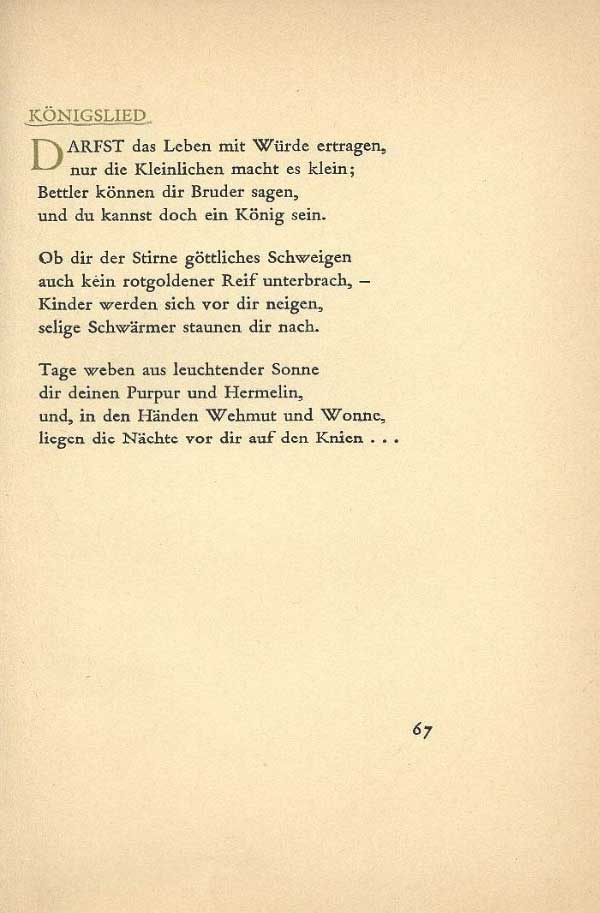 KÖNIGSLIED Rainer Maria Rilke LiteratPro