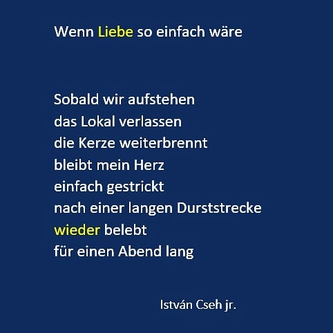 Wenn Liebe so einfach wäre István Cseh jr. LiteratPro