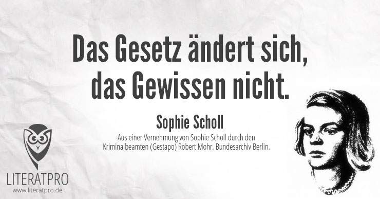 Spruch Bild - Das Gesetz ändert sich, das Gewissen nicht.