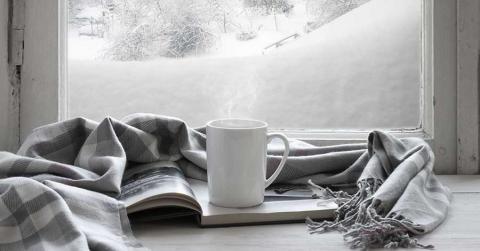 Bild zeigt Buch vor Fenster in der kalten Jahreszeit