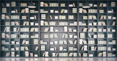 Bild zeigt viele Bücher in einer Bibliothek