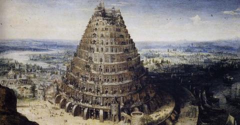 Bild zeigt Der Turmbau zu Babel nach Lucas van Valckenborch